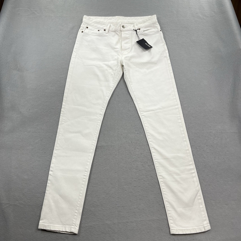 Buck Mason Jeans Mens 32x34 White Denim Pants Maverick Slim Jean